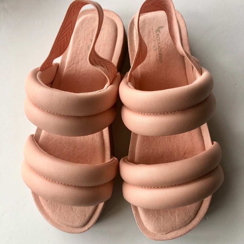 UGG's KOOLABURRA Anida Sandal in Almost Apricot with Tan platform & soles US8 - Picture 8 of 16